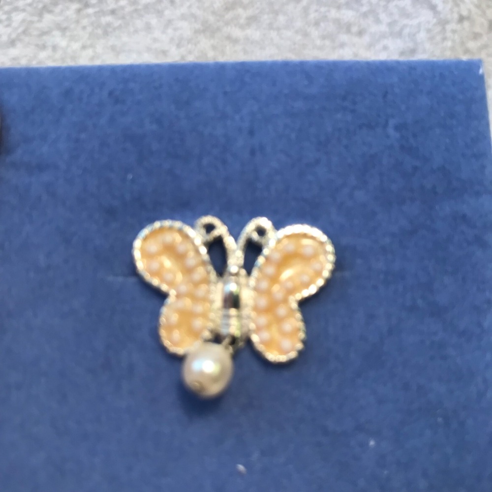 Vintage Avon 2004 Butterfly Pin Birthstone June Rhinestone - Picture 7 of 10